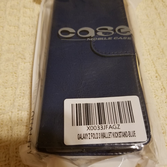 Other - Blue Samsung Galaxy Z Fold 3 Case, Wallet Pouch Cover Kickstand Credit Card Slot